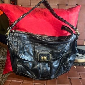 Black Fossil Leather Purse
